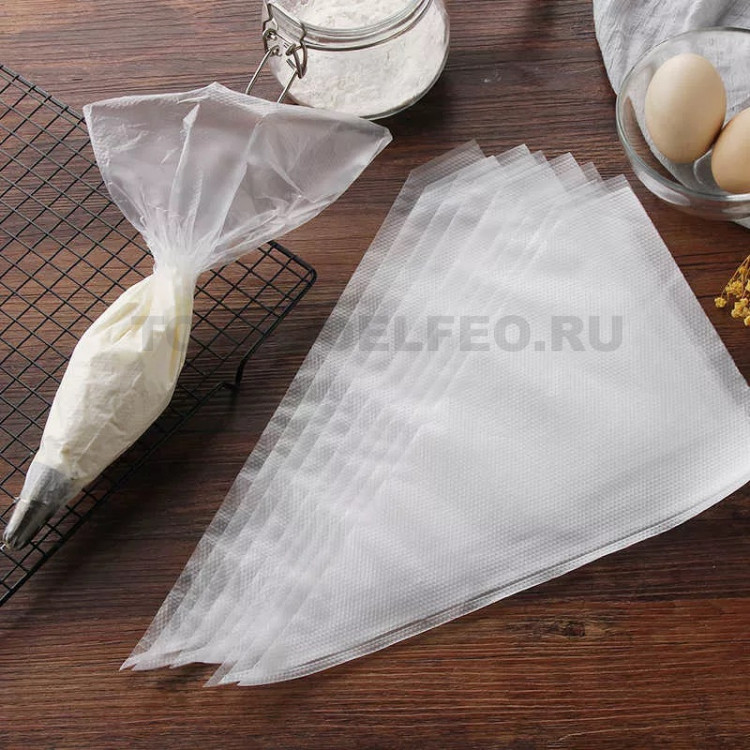 Кондитерские мешки одноразовые целофан 35*22см 10шт
