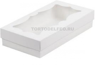 Коробочка белая с окном 21*10*5,5см